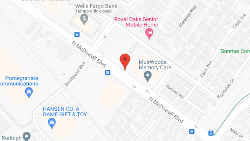 Map of the neighborhood around Muirwoods Memory Care