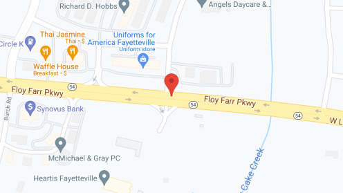 Map of the neighborhood around Heartis Fayetteville