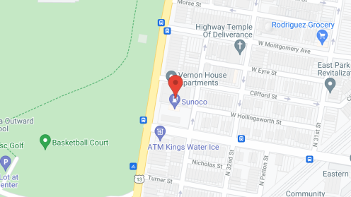 Map of the neighborhood around Vernon House