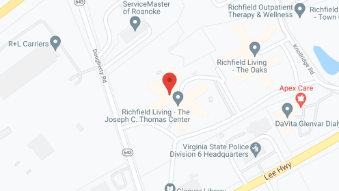 Map of the neighborhood around Joseph C. Thomas Center