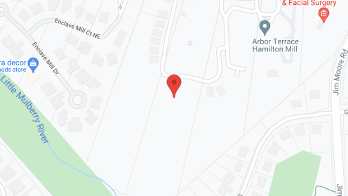 Map of the neighborhood around Arbor Terrace Hamilton Mill Independent Living