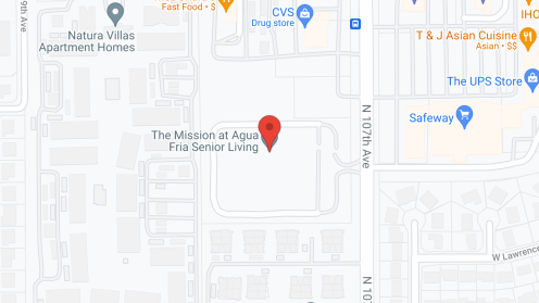 Map of the neighborhood around The Mission at Agua Fria