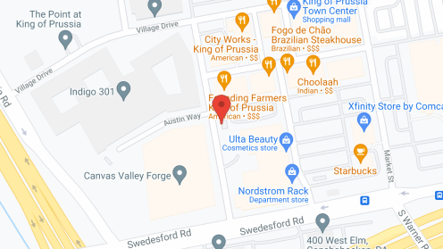 Map of the neighborhood around Canvas Valley Forge
