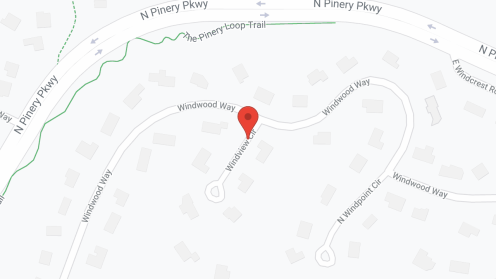 Map of the neighborhood around Senior Living at the Pinery