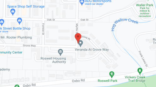 Map of the neighborhood around The Veranda at Grove Way