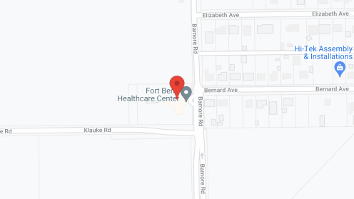 Map of the neighborhood around Fort Healthcare Ctr