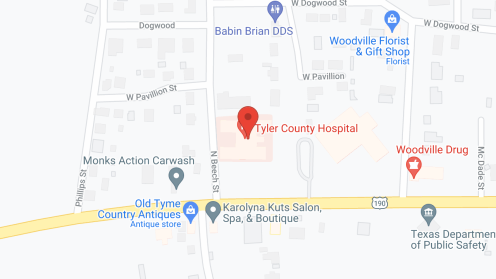 Map of the neighborhood around Woodville Convalescent Center