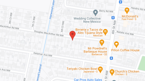 Map of the neighborhood around Spanish Trails