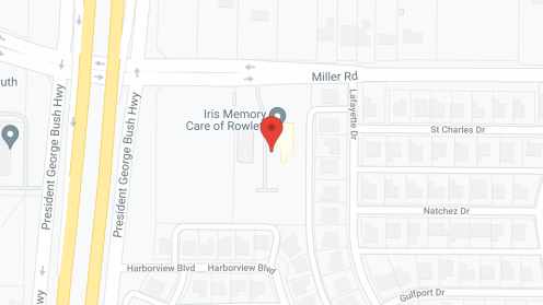 Map of the neighborhood around Iris Memory Care of Rowlett