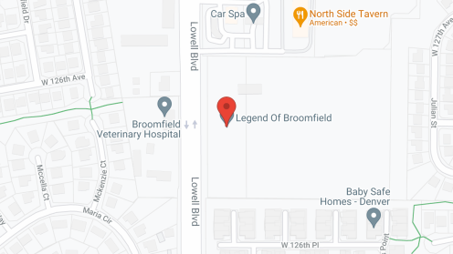 Map of the neighborhood around Legend at Broomfield
