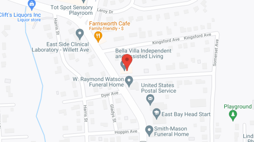 Map of the neighborhood around Bella Villa Assisted Living