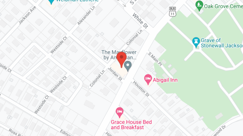 Map of the neighborhood around The Mayflower
