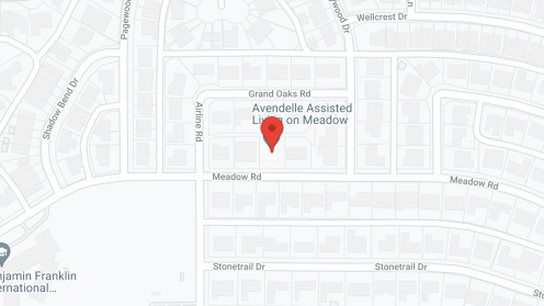 Map of the neighborhood around Silver Leaf Assisted Living at Meadow Road