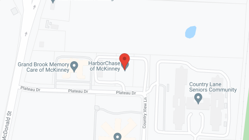 Map of the neighborhood around Village on the Park McKinney