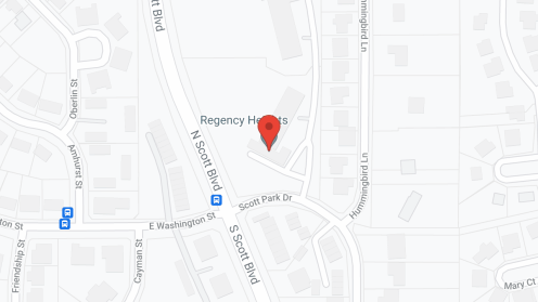 Map of the neighborhood around Regency Heights
