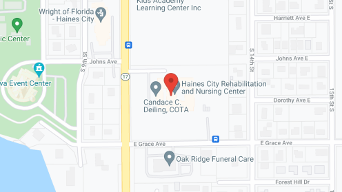 Map of the neighborhood around Haines City Health Care Ctr