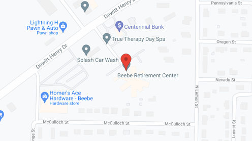 Map of the neighborhood around Beebe Retirement Ctr