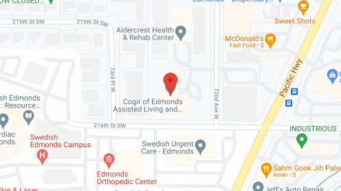 Map of the neighborhood around Cogir of Edmonds