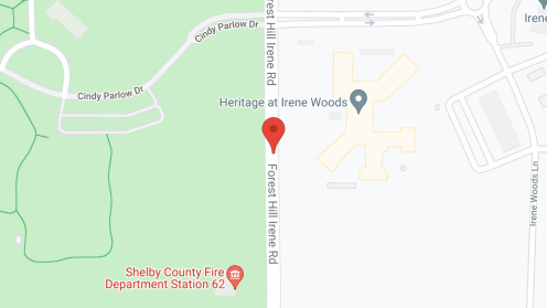 Map of the neighborhood around Heritage at Irene Woods