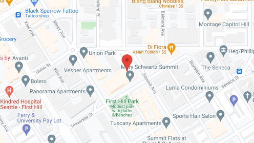 Map of the neighborhood around The Summit at First Hill
