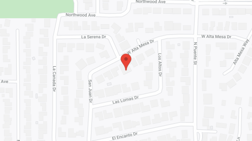 Map of the neighborhood around Brea Retreat