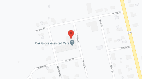 Map of the neighborhood around Oak Grove Assisted Care