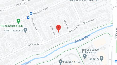 Map of the neighborhood around Pleasanton Senior Care Villa