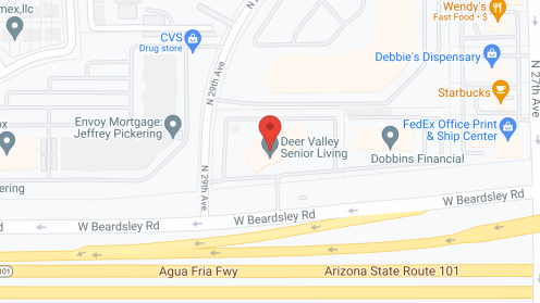 Map of the neighborhood around Deer Valley Senior Living