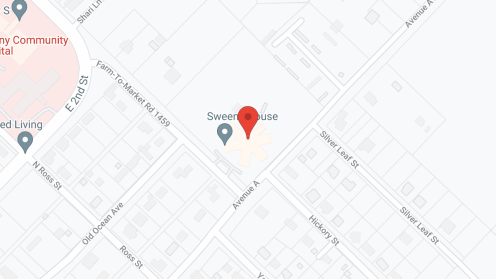 Map of the neighborhood around Sweeny House