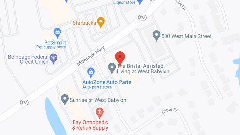 Map of the neighborhood around The Bristal at West Babylon