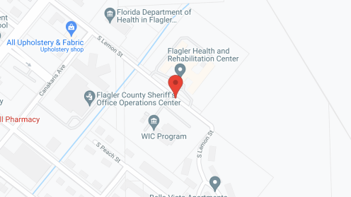 Map of the neighborhood around Flagler Pines