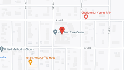 Map of the neighborhood around Napoleon Care Ctr