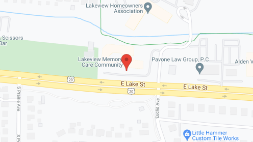 Map of the neighborhood around Lakeview Memory Care