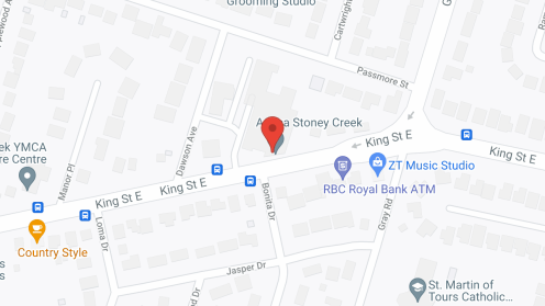 Map of the neighborhood around Amica Stoney Creek