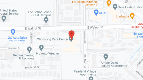 Map of the neighborhood around Windsong Care Center