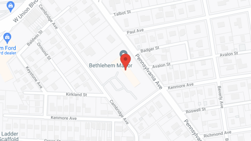 Map of the neighborhood around Bethlehem Manor Senior Living