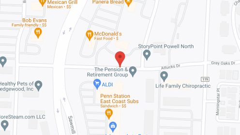 Map of the neighborhood around StoryPoint Powell North