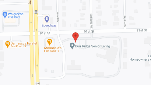 Map of the neighborhood around Burr Ridge Senior Living
