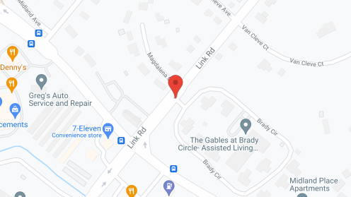 Map of the neighborhood around The Gables at Brady Circle