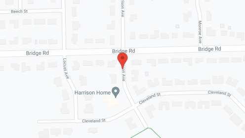 Map of the neighborhood around Harrison Home