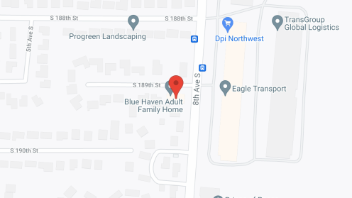 Map of the neighborhood around Blue Haven