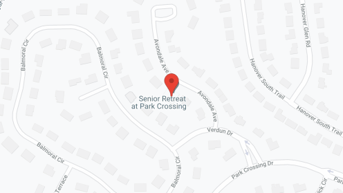 Map of the neighborhood around Senior Retreat at Park Crossing