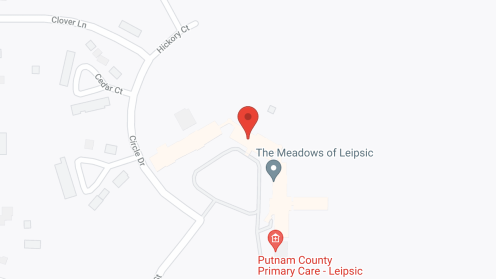 Map of the neighborhood around The Meadows of Leipsic