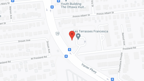 Map of the neighborhood around Les Terrasses Francesca