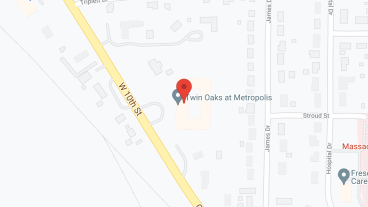 Twin Oaks at Metropolis Independent Living in google map