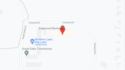 Map of the neighborhood around Edgewood Baxter