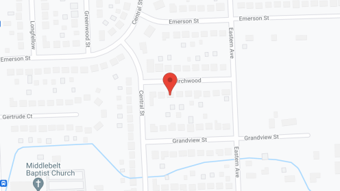 Map of the neighborhood around Debra's Victory House