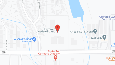 Evergreen Assisted Living in google map