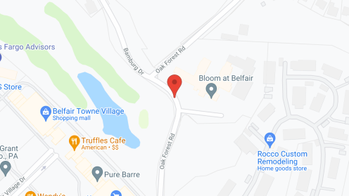 Map of the neighborhood around Bloom at Belfair II