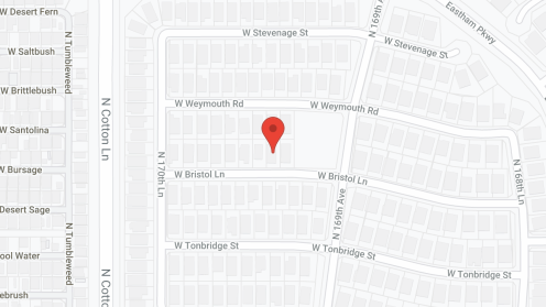 Map of the neighborhood around Blue Horizons